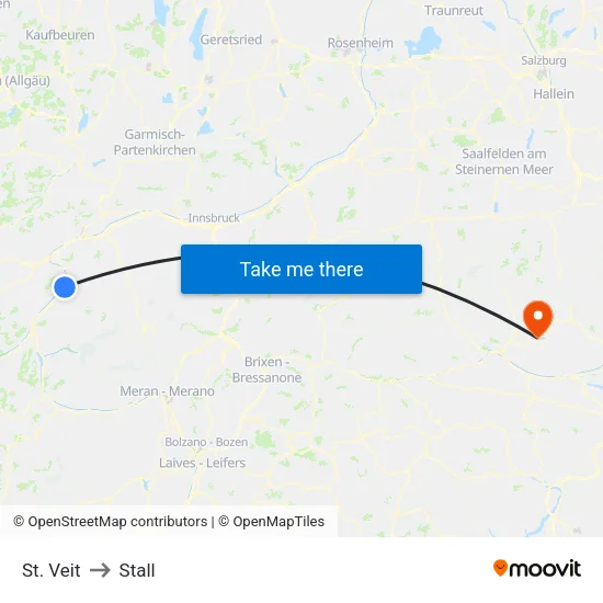 St. Veit to Stall map