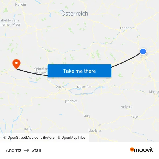 Andritz to Stall map