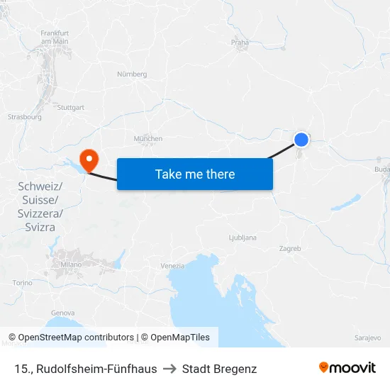 15., Rudolfsheim-Fünfhaus to Stadt Bregenz map
