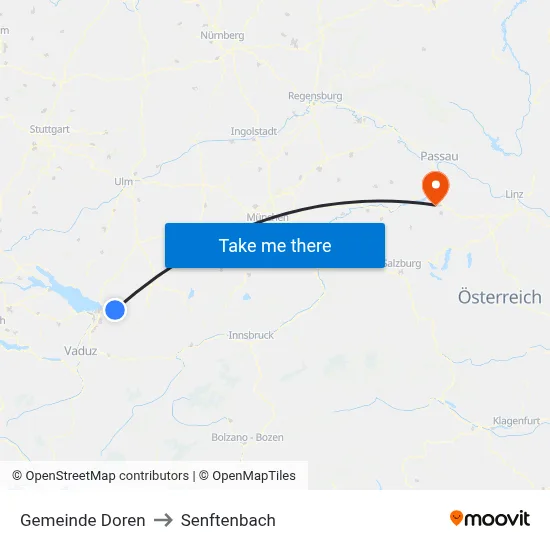 Gemeinde Doren to Senftenbach map