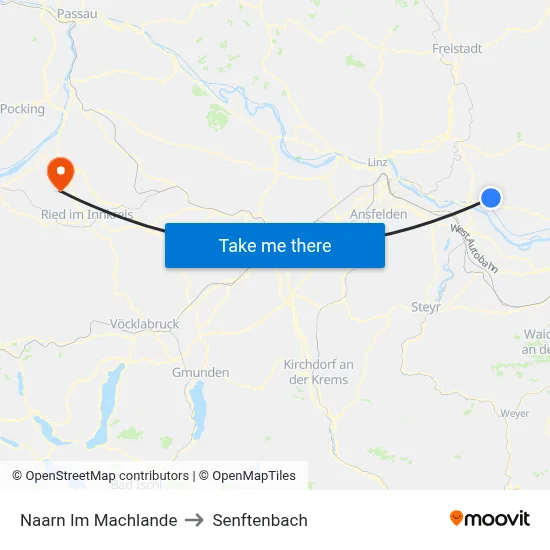 Naarn Im Machlande to Senftenbach map