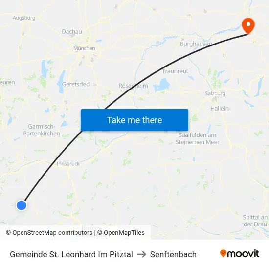 Gemeinde St. Leonhard Im Pitztal to Senftenbach map