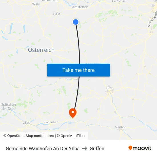 Gemeinde Waidhofen An Der Ybbs to Griffen map