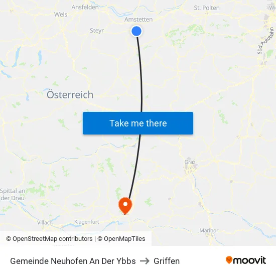 Gemeinde Neuhofen An Der Ybbs to Griffen map