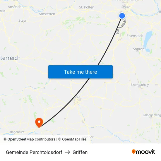 Gemeinde Perchtoldsdorf to Griffen map
