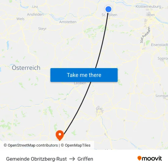 Gemeinde Obritzberg-Rust to Griffen map