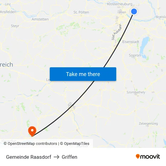 Gemeinde Raasdorf to Griffen map