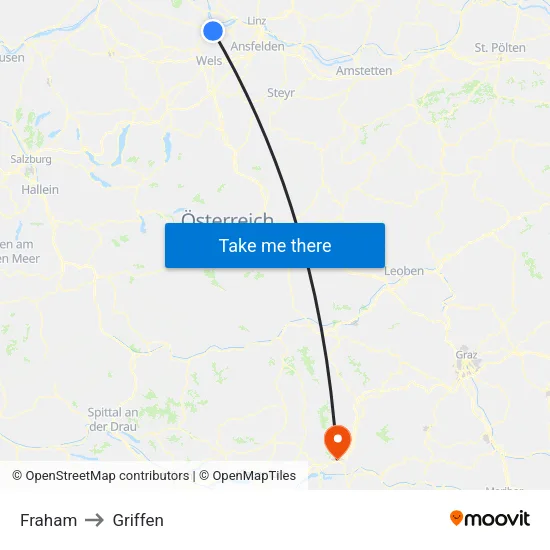 Fraham to Griffen map