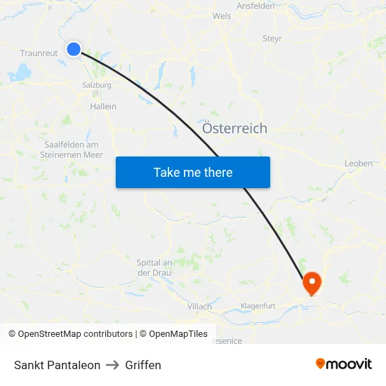 Sankt Pantaleon to Griffen map