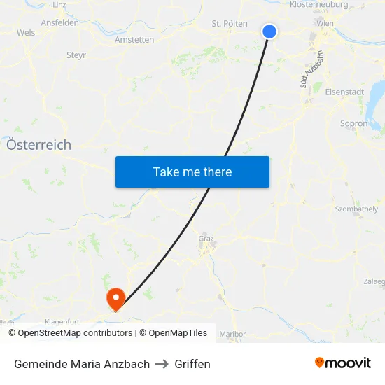 Gemeinde Maria Anzbach to Griffen map