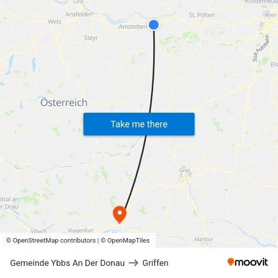 Gemeinde Ybbs An Der Donau to Griffen map