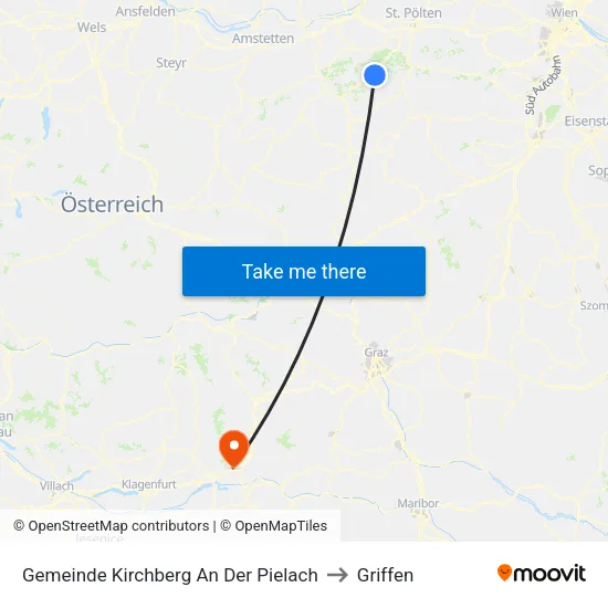 Gemeinde Kirchberg An Der Pielach to Griffen map
