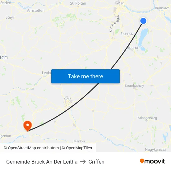 Gemeinde Bruck An Der Leitha to Griffen map