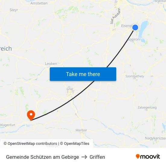 Gemeinde Schützen am Gebirge to Griffen map