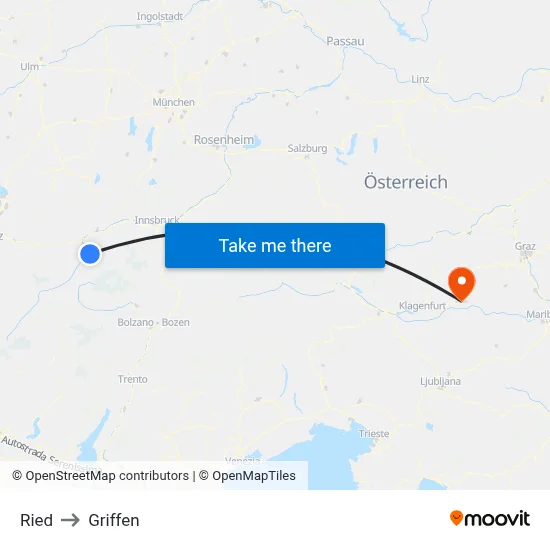 Ried to Griffen map