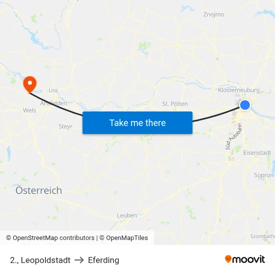 2., Leopoldstadt to Eferding map