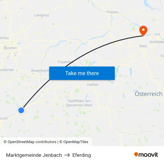 Marktgemeinde Jenbach to Eferding map