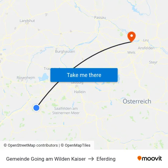 Gemeinde Going am Wilden Kaiser to Eferding map