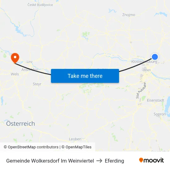 Gemeinde Wolkersdorf Im Weinviertel to Eferding map