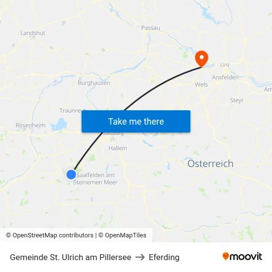 Gemeinde St. Ulrich am Pillersee to Eferding map