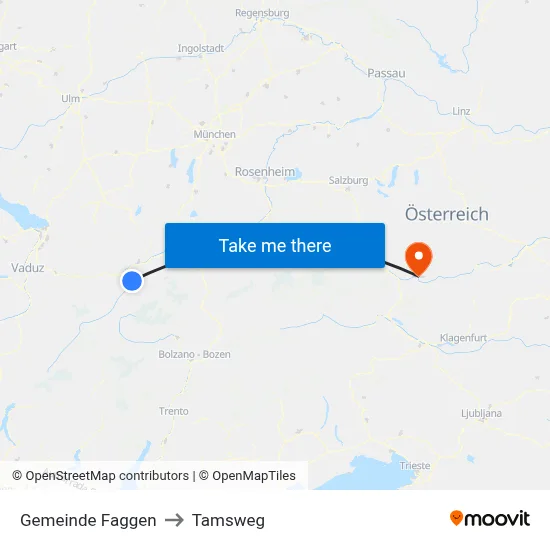 Gemeinde Faggen to Tamsweg map