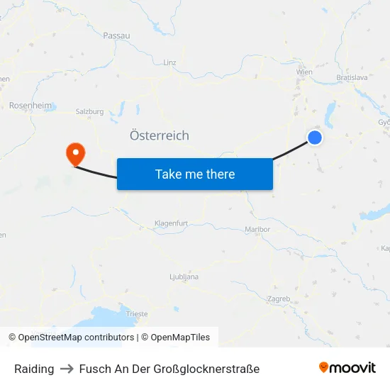 Raiding to Fusch An Der Großglocknerstraße map