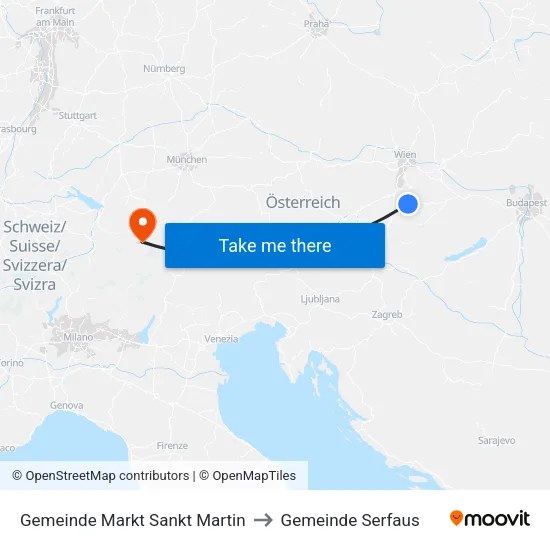 Gemeinde Markt Sankt Martin to Gemeinde Serfaus map
