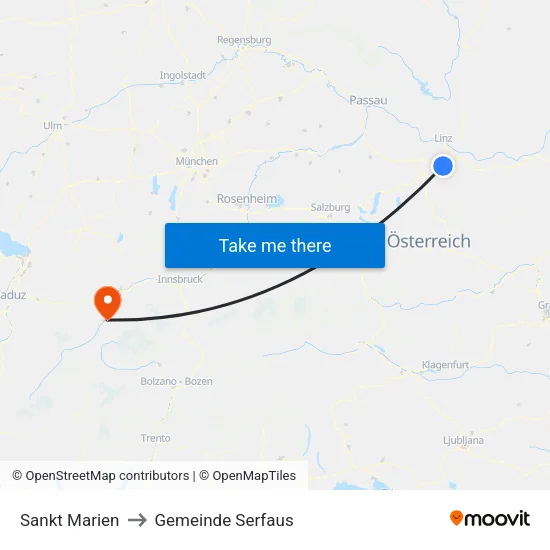 Sankt Marien to Gemeinde Serfaus map