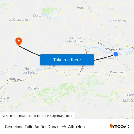 Gemeinde Tulln An Der Donau to Altmelon map