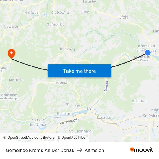 Gemeinde Krems An Der Donau to Altmelon map