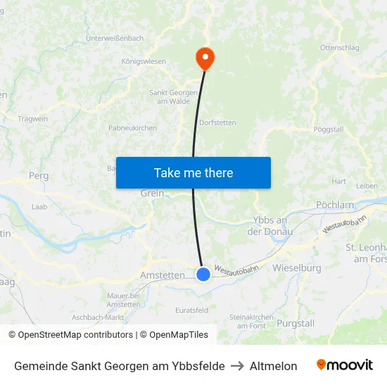 Gemeinde Sankt Georgen am Ybbsfelde to Altmelon map