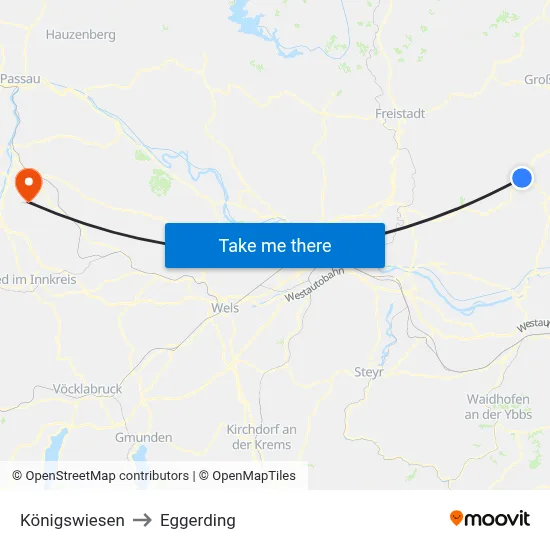 Königswiesen to Eggerding map