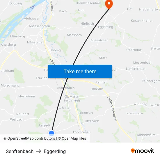 Senftenbach to Eggerding map