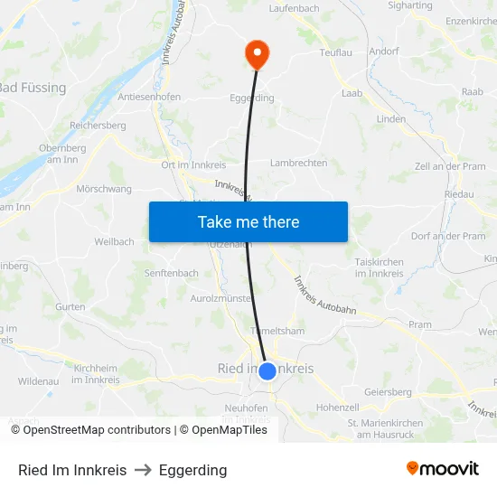 Ried Im Innkreis to Eggerding map