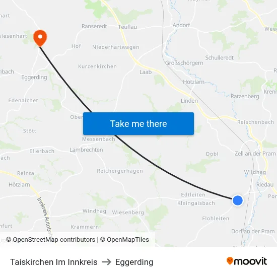 Taiskirchen Im Innkreis to Eggerding map