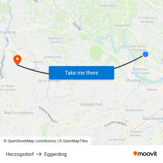 Herzogsdorf to Eggerding map