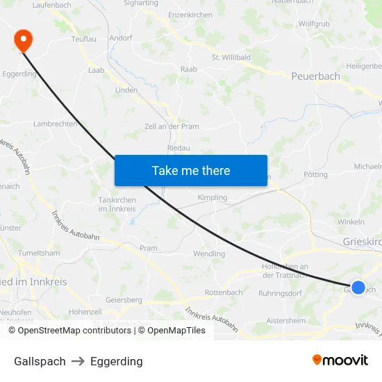 Gallspach to Eggerding map