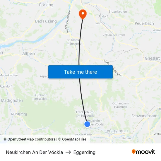 Neukirchen An Der Vöckla to Eggerding map