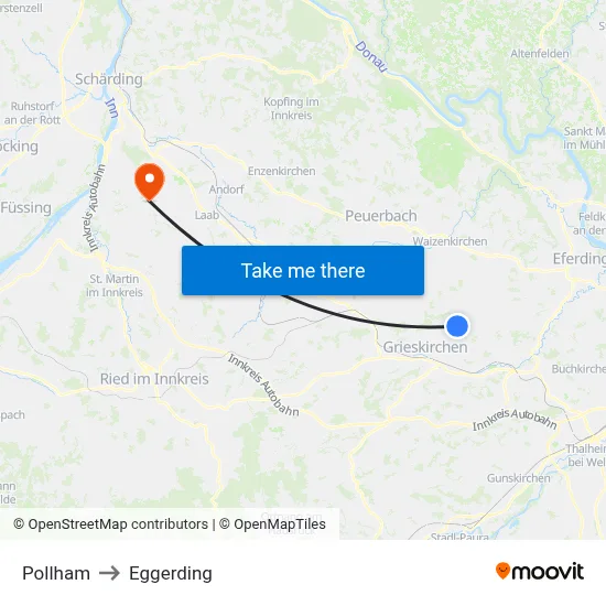 Pollham to Eggerding map