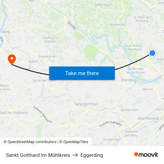 Sankt Gotthard Im Mühlkreis to Eggerding map