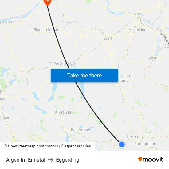 Aigen Im Ennstal to Eggerding map