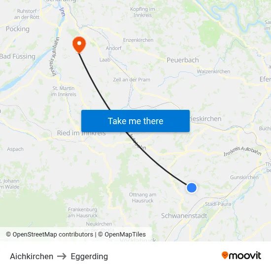 Aichkirchen to Eggerding map