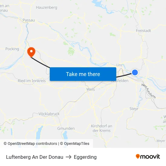 Luftenberg An Der Donau to Eggerding map