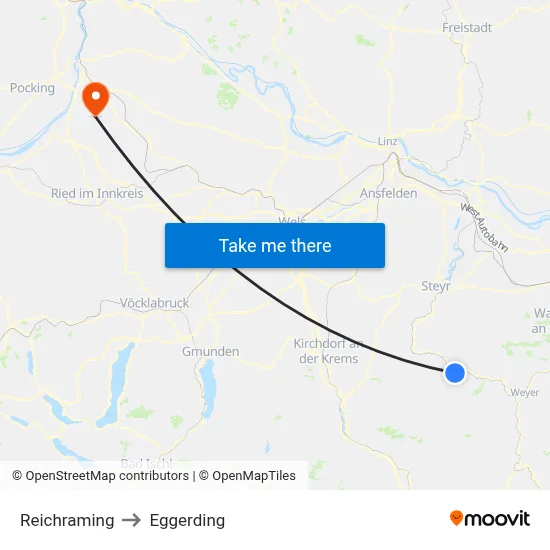Reichraming to Eggerding map