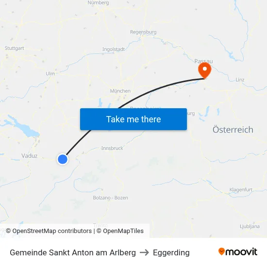 Gemeinde Sankt Anton am Arlberg to Eggerding map