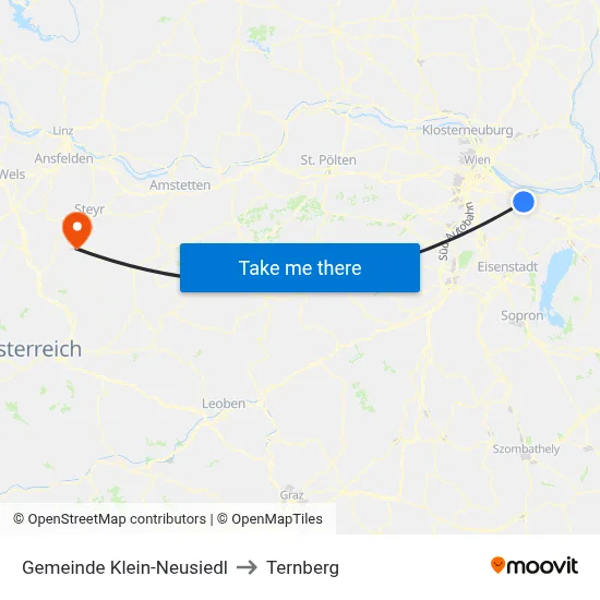 Gemeinde Klein-Neusiedl to Ternberg map