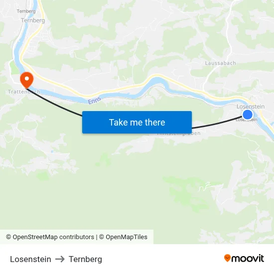 Losenstein to Ternberg map