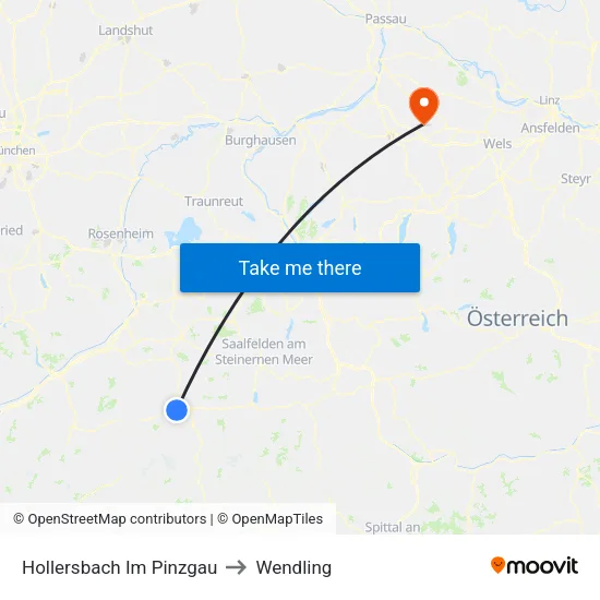 Hollersbach Im Pinzgau to Wendling map