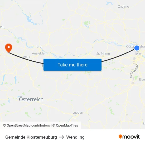 Gemeinde Klosterneuburg to Wendling map