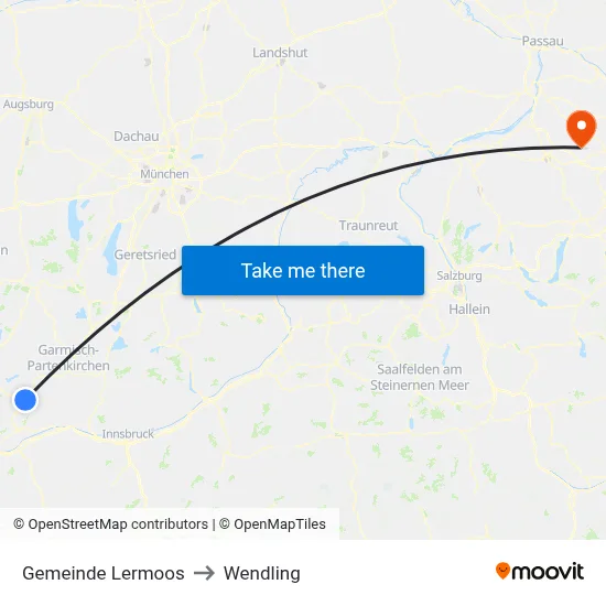 Gemeinde Lermoos to Wendling map
